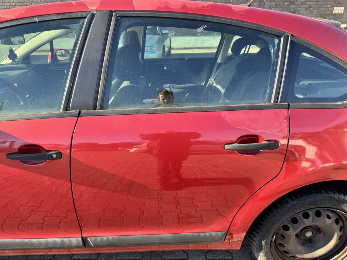 Citroen C4 original T&uuml;r hinten links EKQ Luziferrot Rohbau Bj.2007